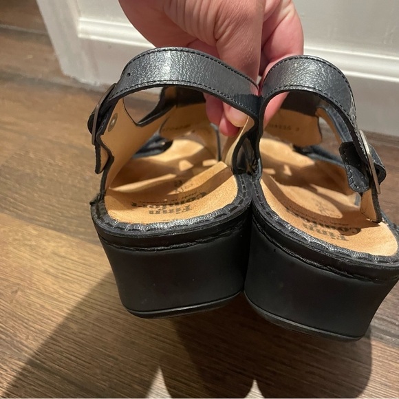 Finn Comfort Adana Pewter Corten Leather T Strap Sling Sandals UK 8.5D/US 11D - Picture 5 of 13